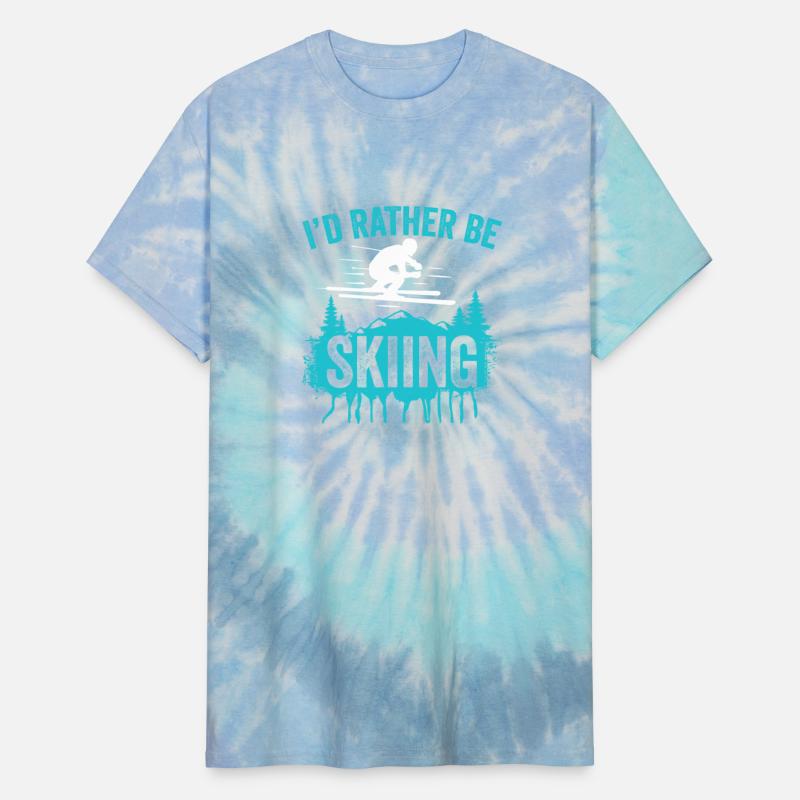 ID RATHER BE SKIING Funny Skiing T-shirts