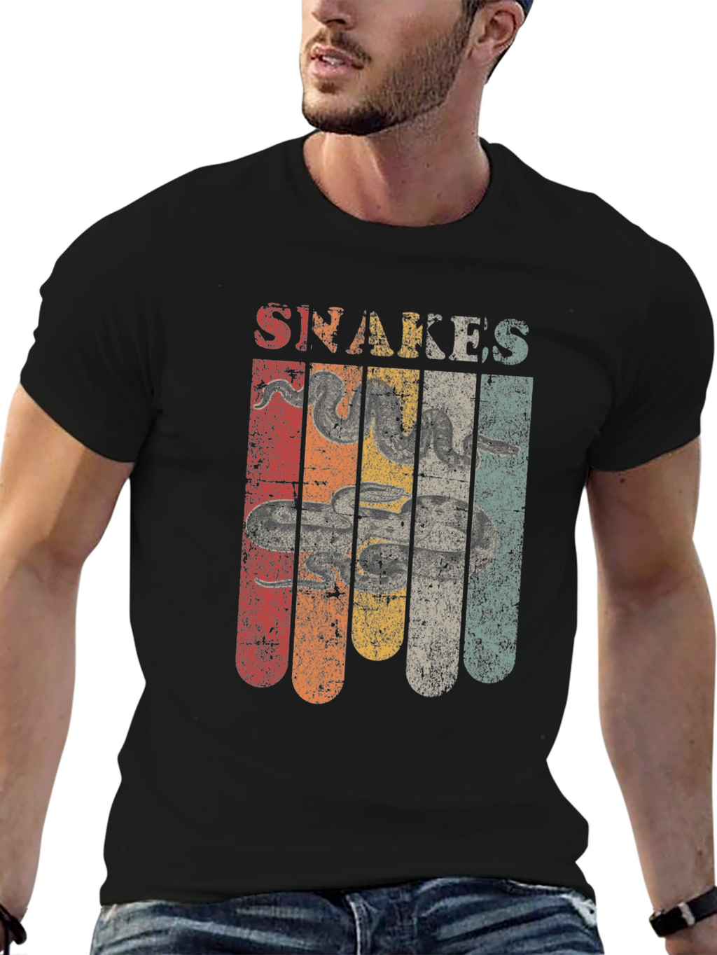 Retro Snakes Graphic T-Shirt
