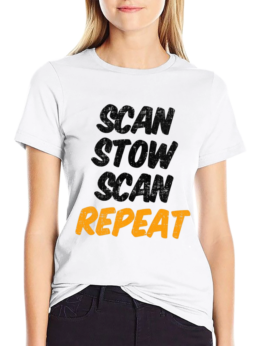 Scan Stow Scan Repeat Graphic Tee