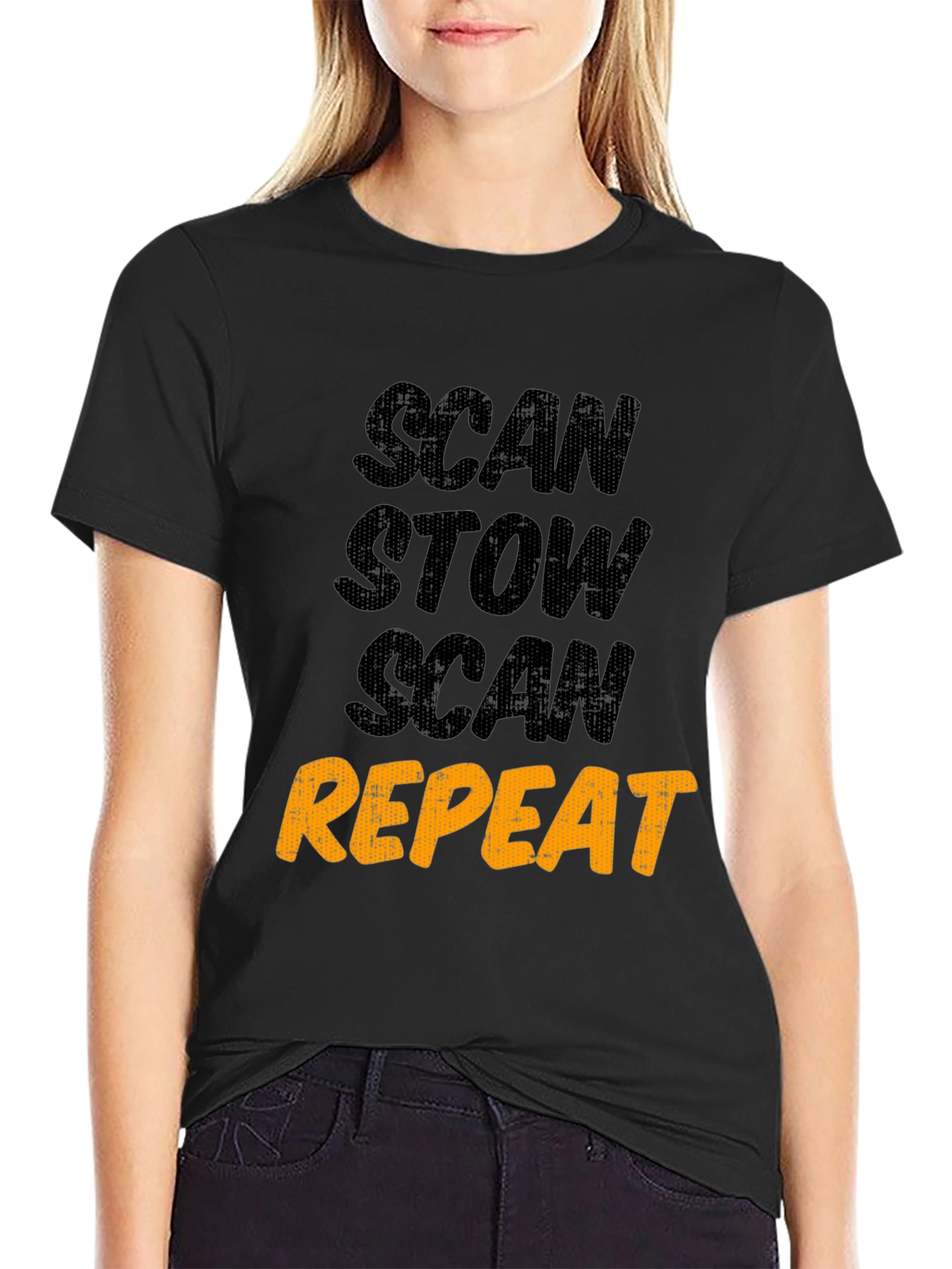 Scan Stow Scan Repeat Graphic Tee