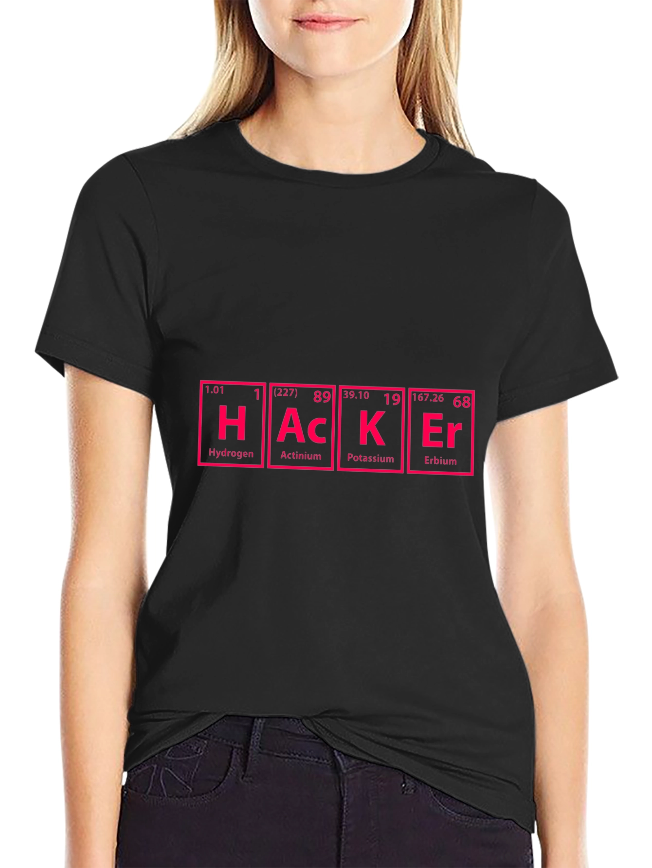 Hacker Periodic Table Style Graphic T-Shirt