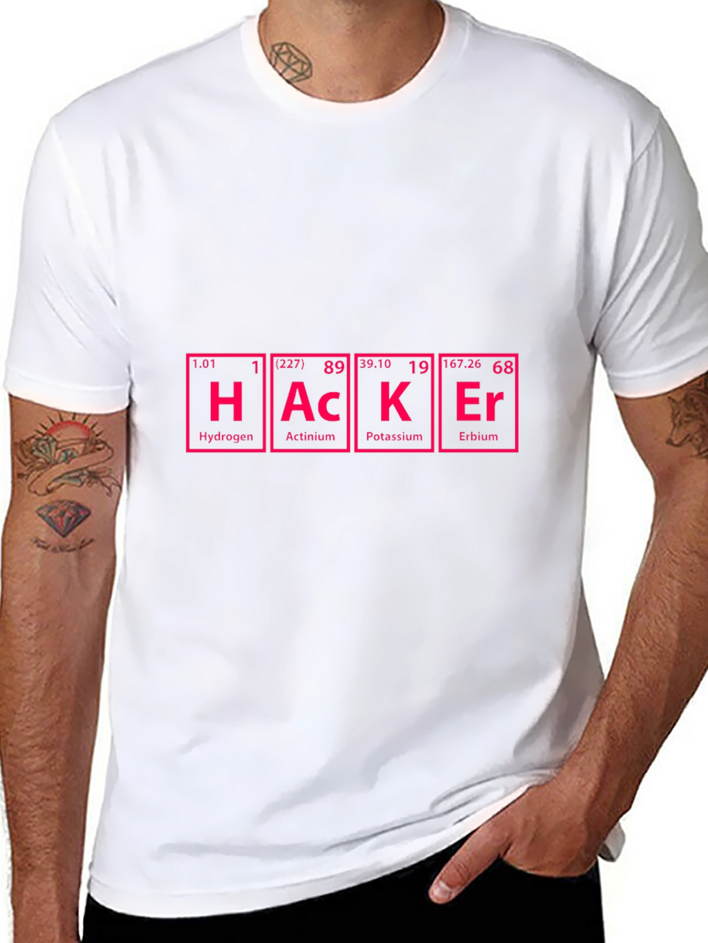 Hacker Periodic Table Style Graphic T-Shirt