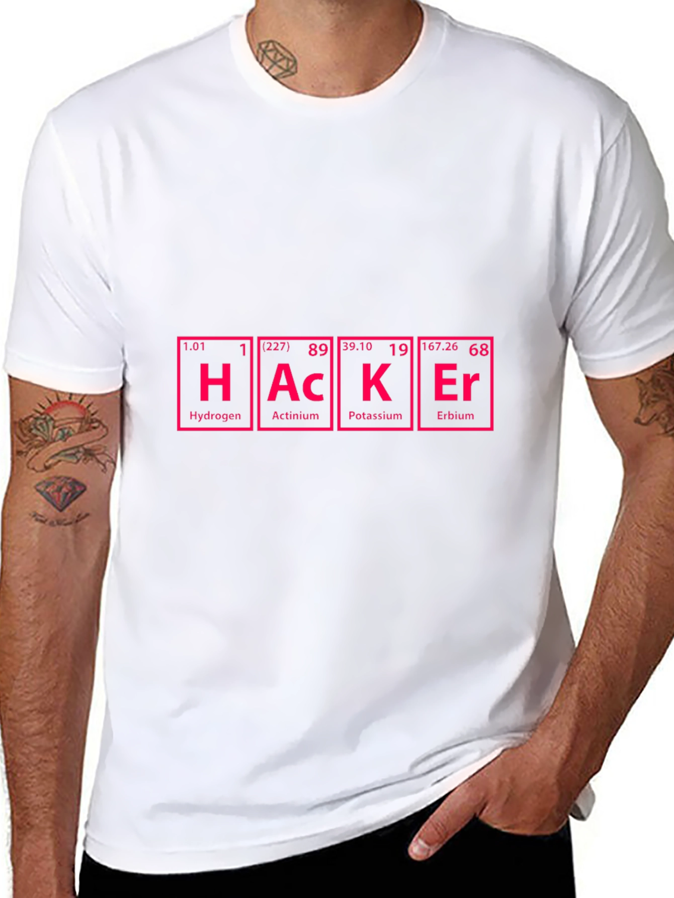 Hacker Periodic Table Style Graphic T-Shirt