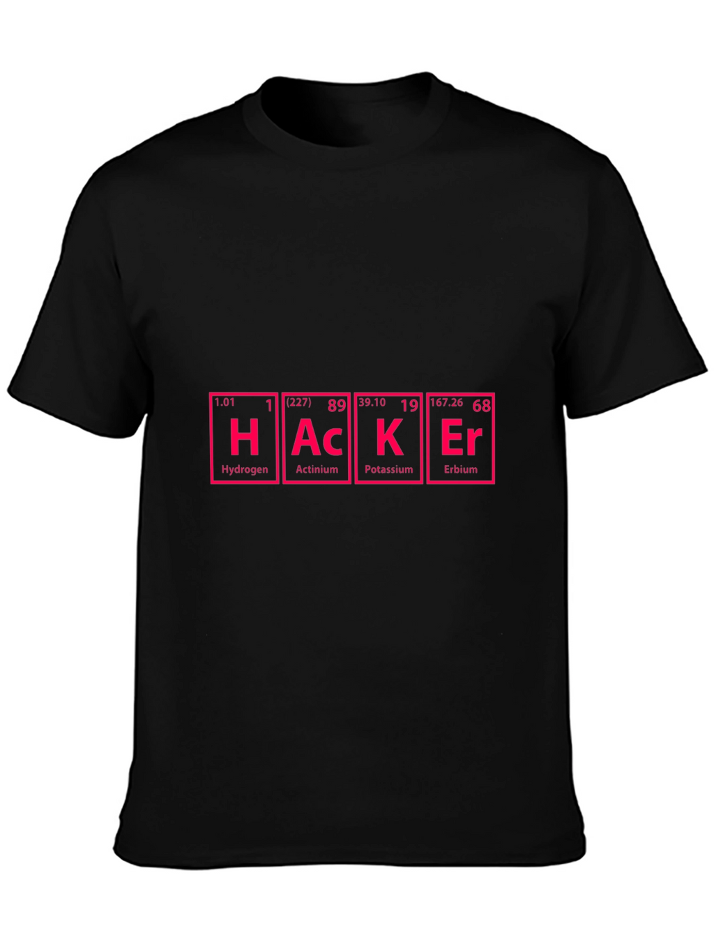 Hacker Periodic Table Style Graphic T-Shirt