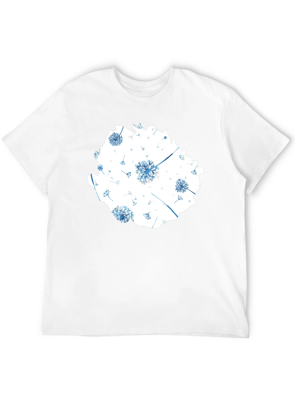 Dandelion Print Black T-Shirt