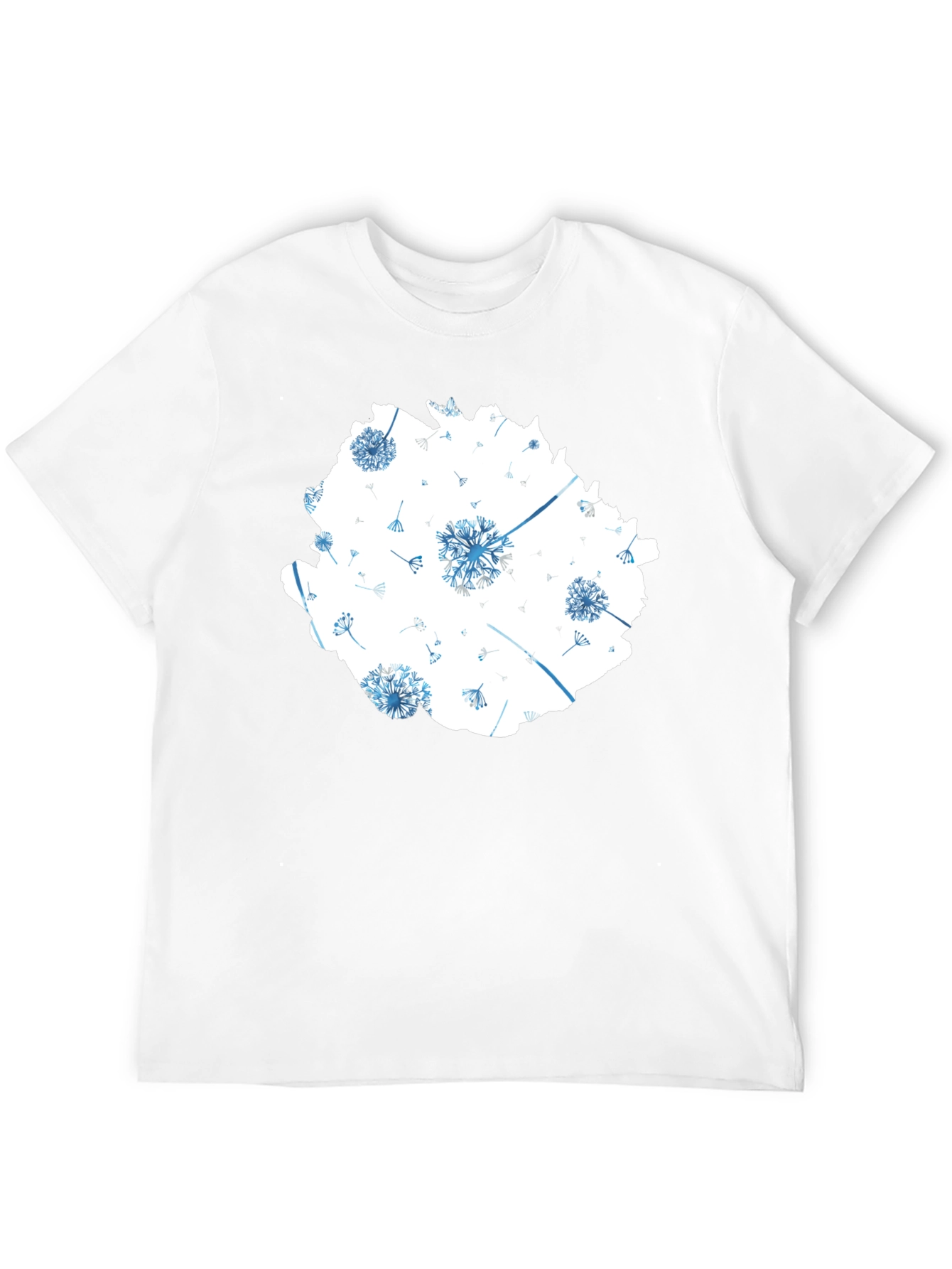 Dandelion Print Black T-Shirt