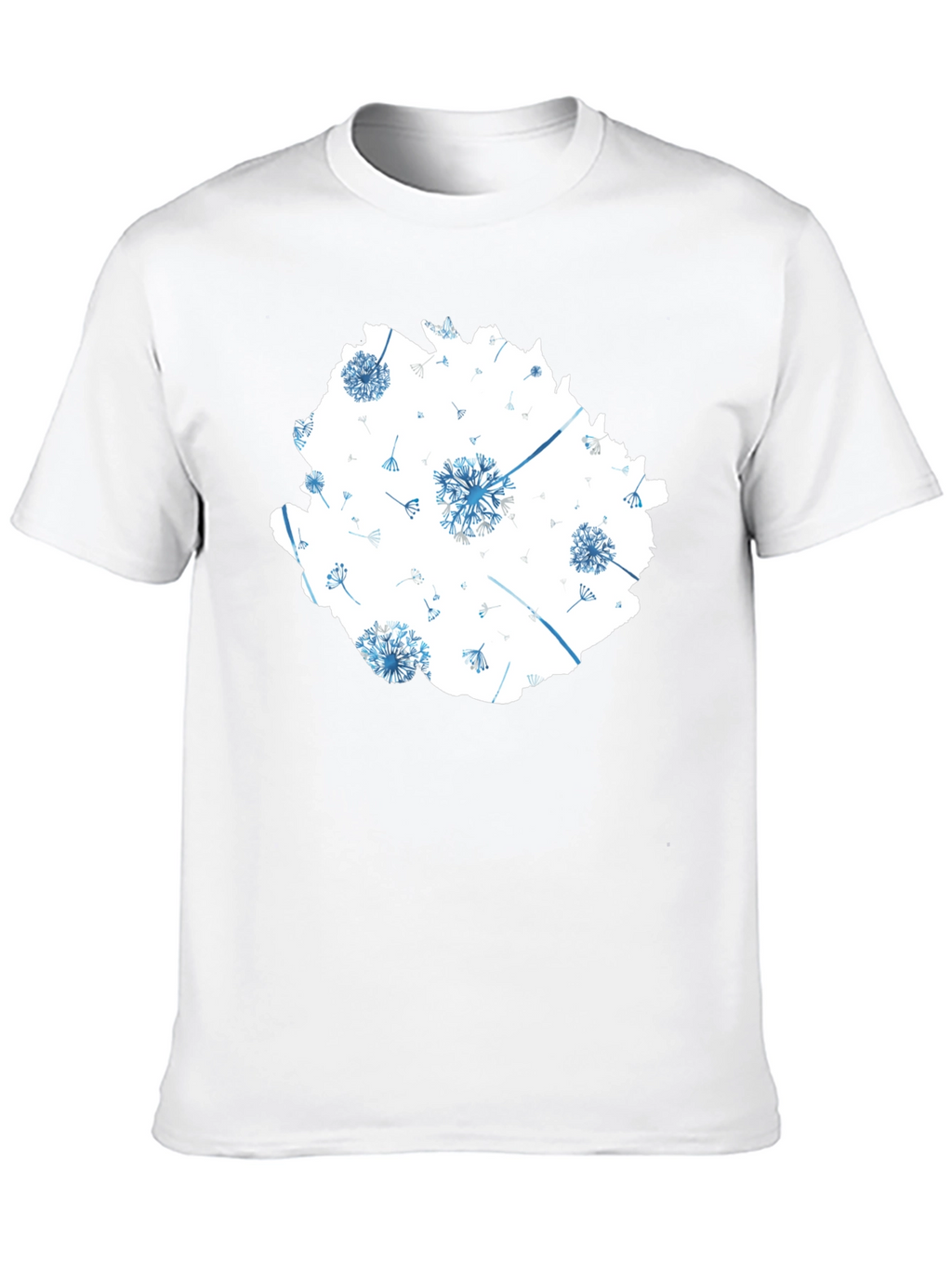 Dandelion Print Black T-Shirt