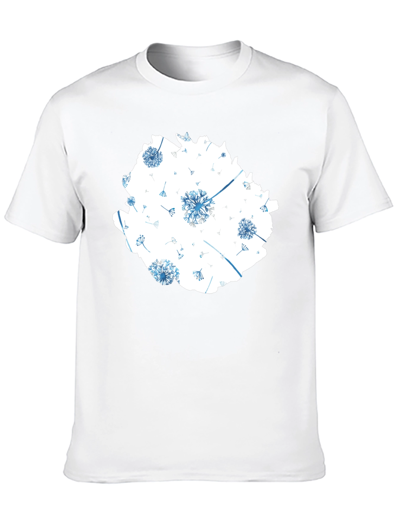 Dandelion Print Black T-Shirt