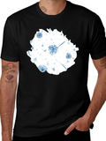 Dandelion Print Black T-Shirt