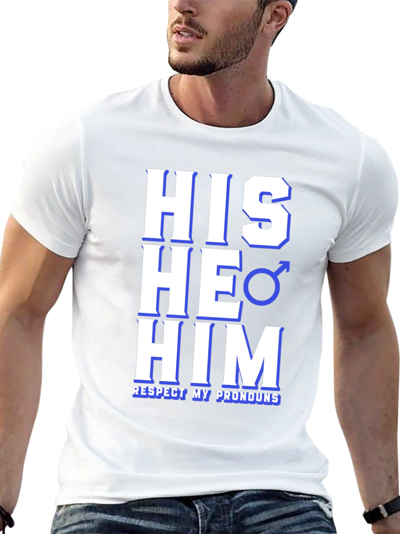 Respect Pronouns T-Shirt - His He Him