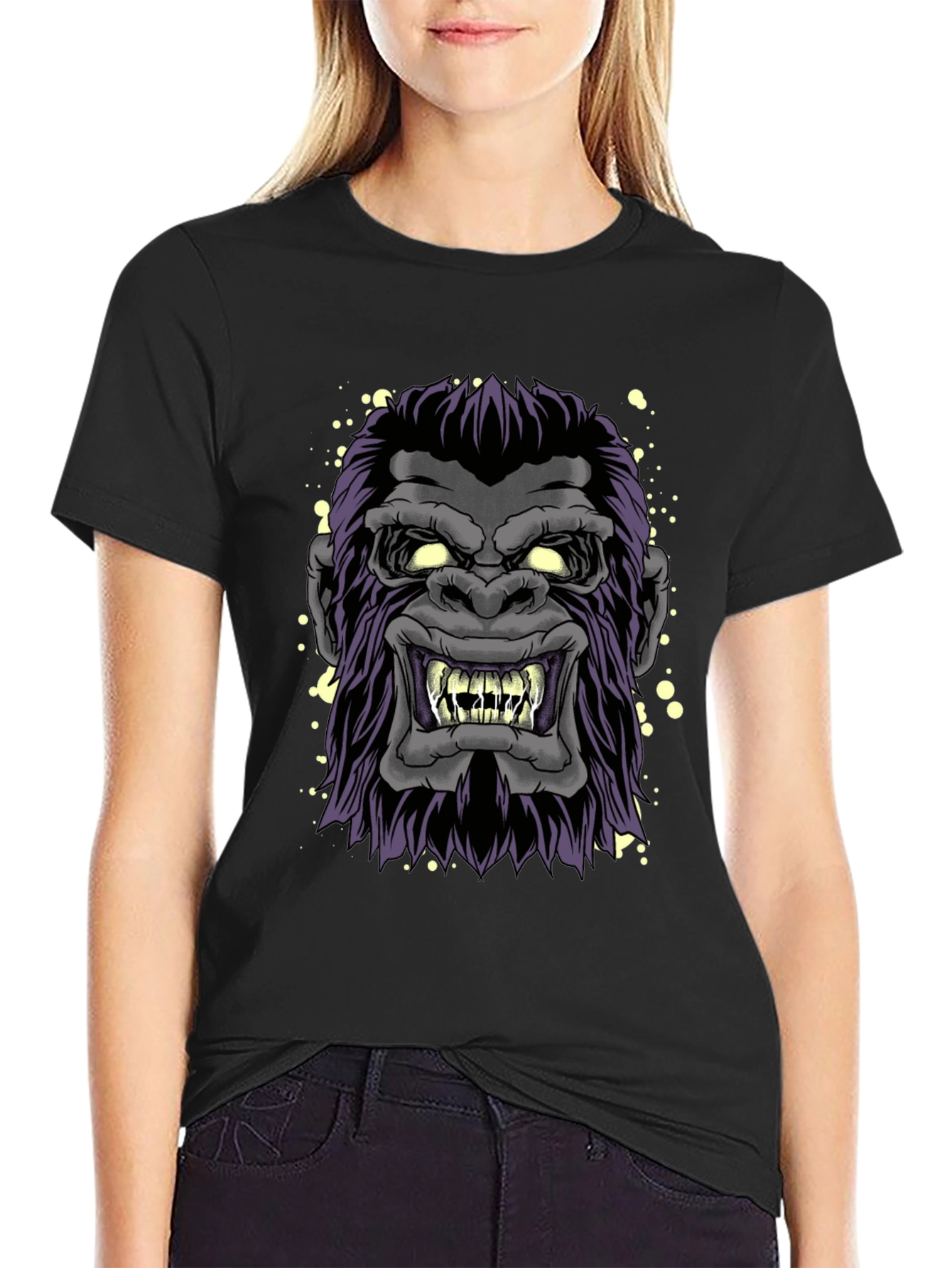 Angry Gorilla Graphic Tee - Mens Black T-Shirt