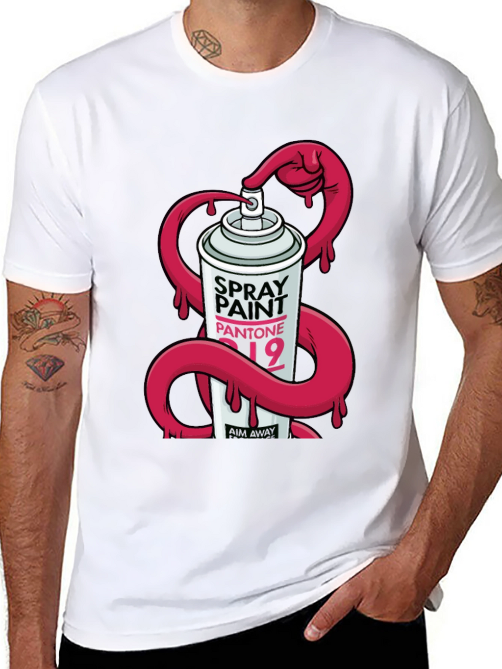 Spray Paint Graphic T-Shirt - Modern Design