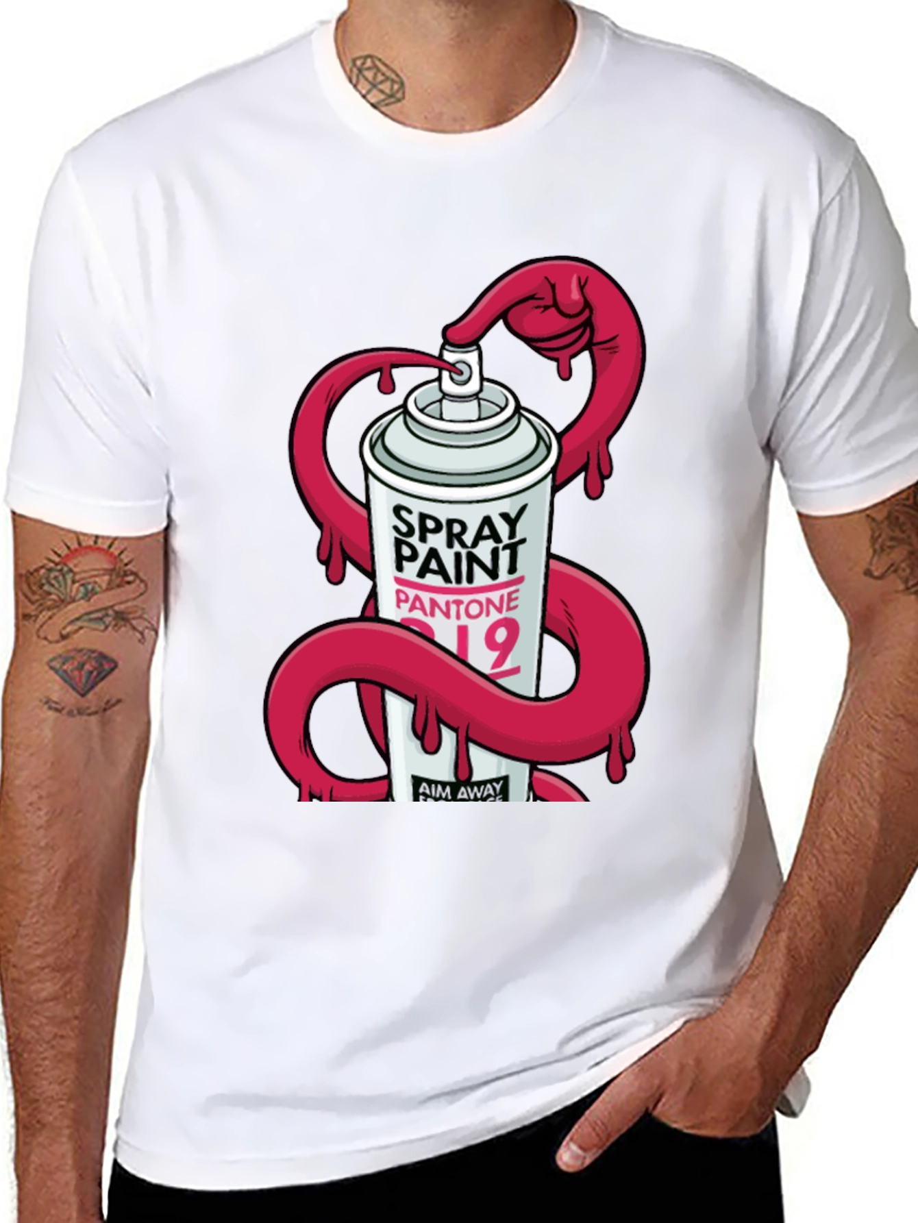 Spray Paint Graphic T-Shirt - Modern Design