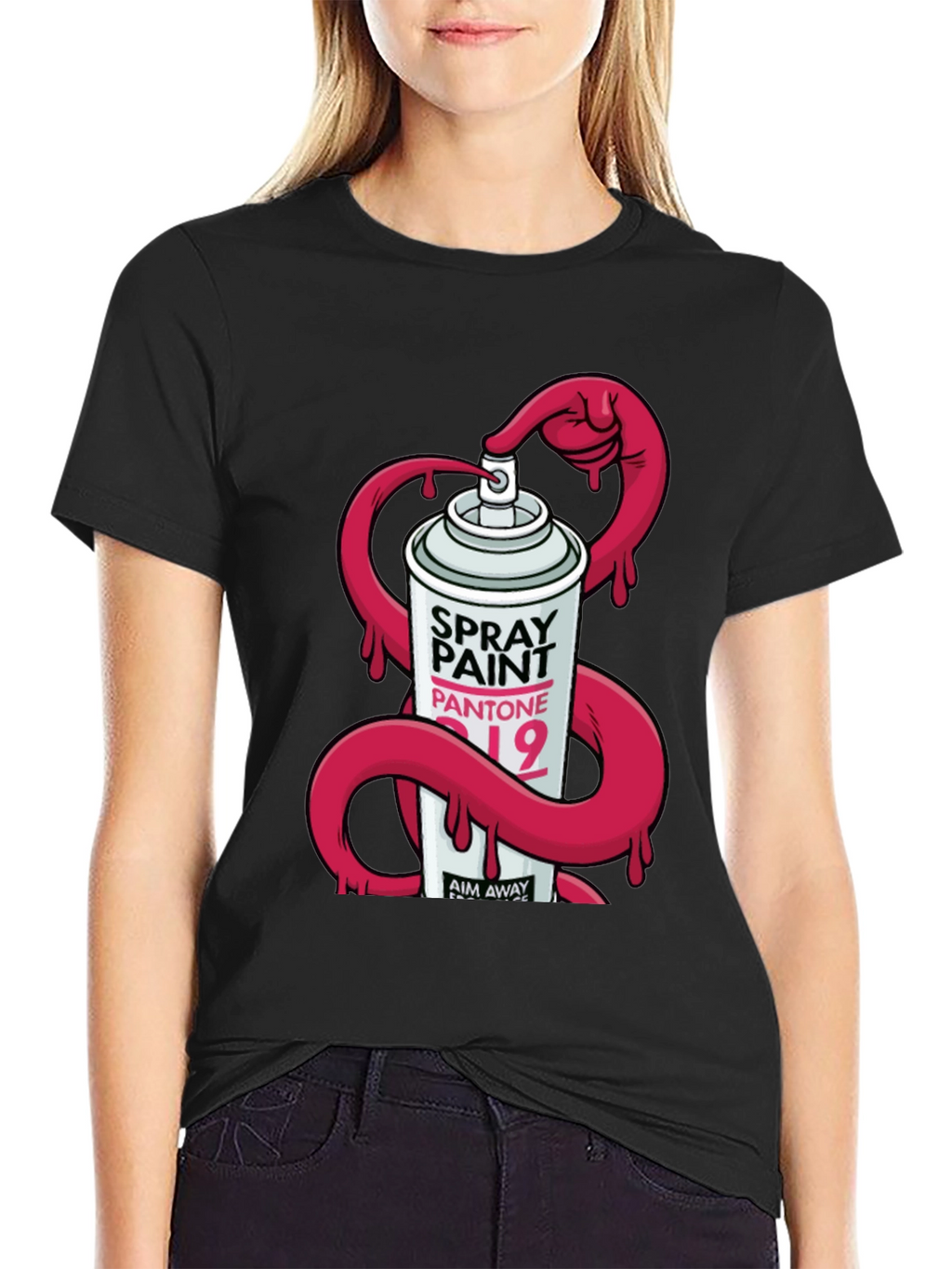 Spray Paint Graphic T-Shirt - Modern Design