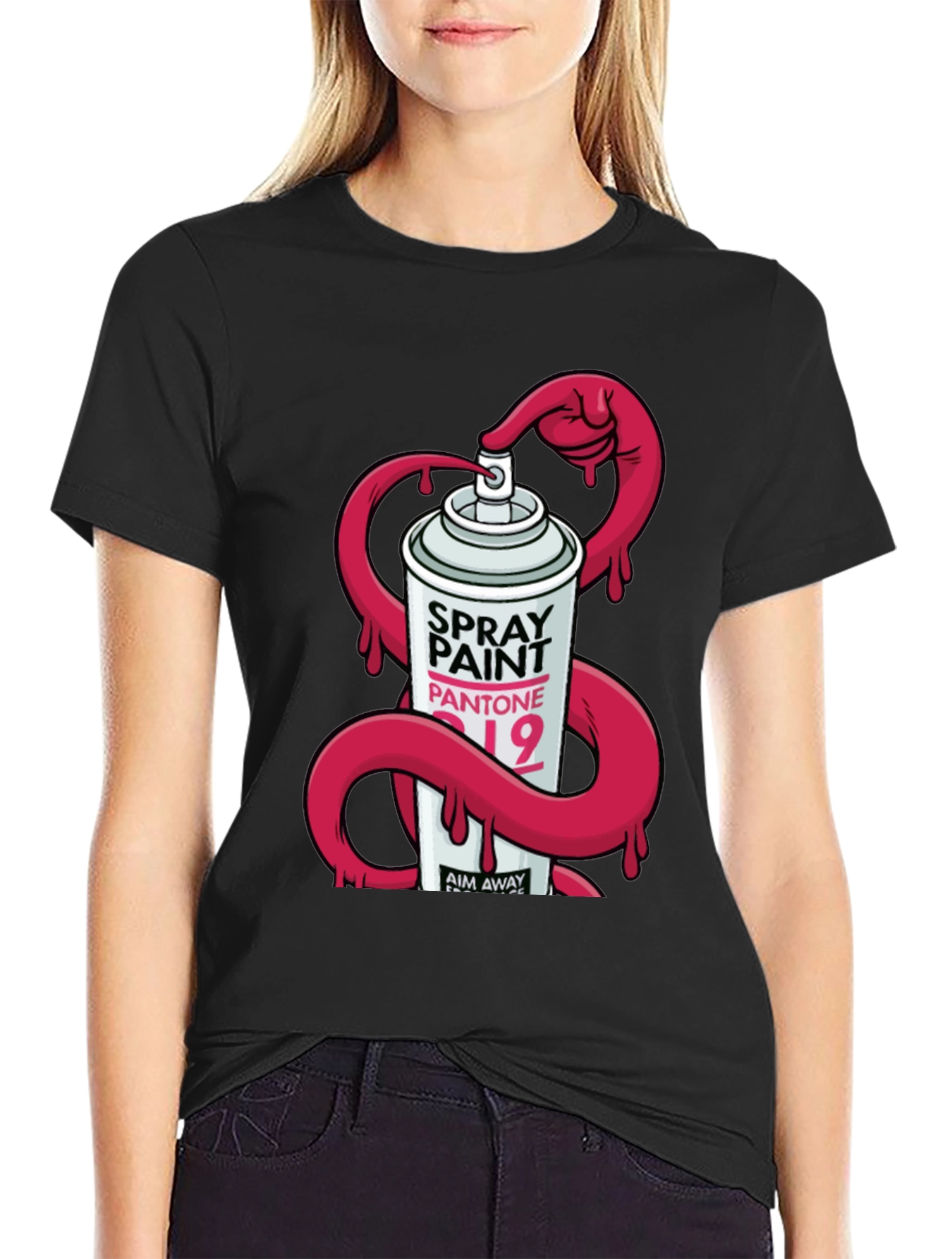 Spray Paint Graphic T-Shirt - Modern Design