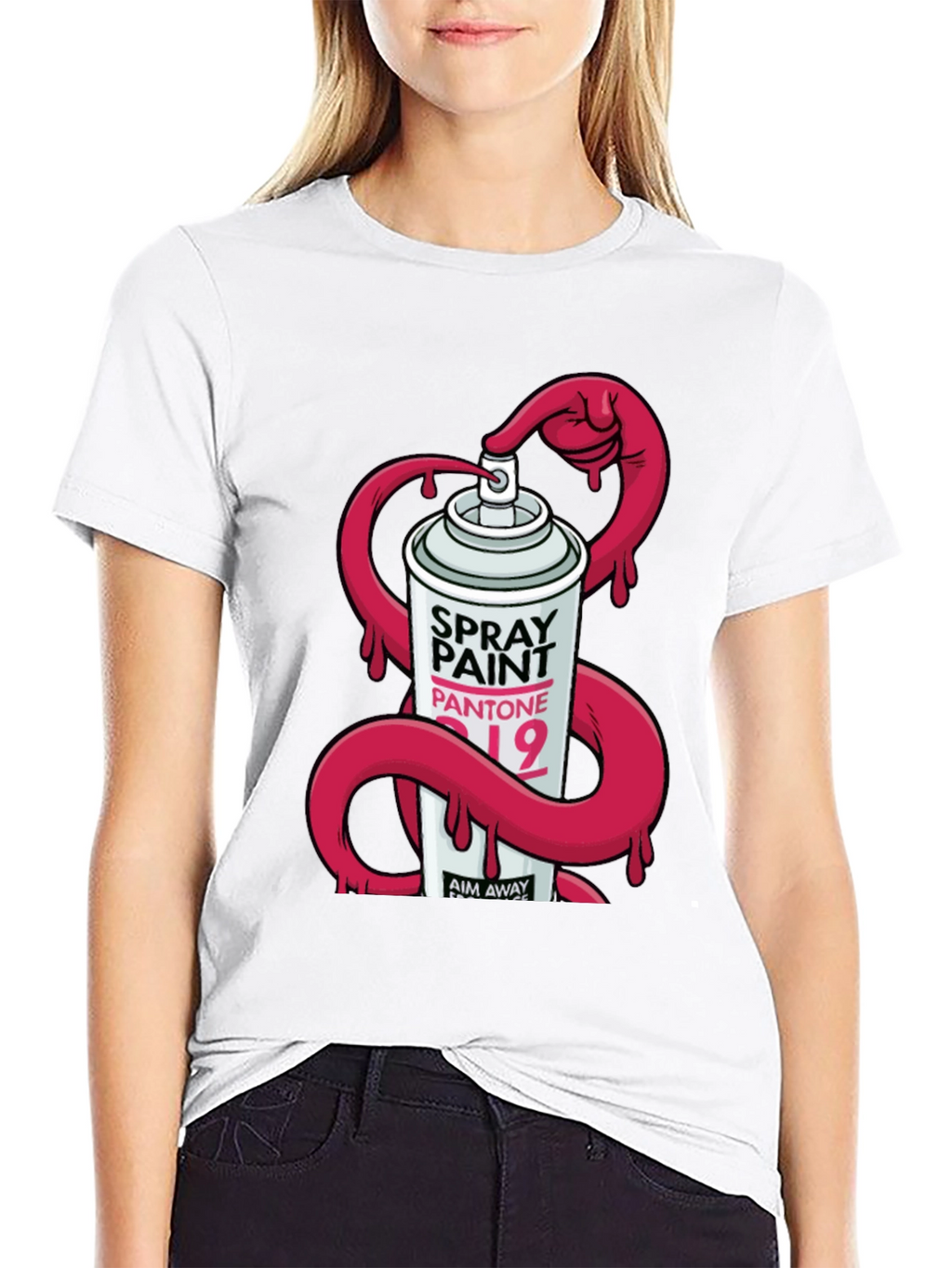 Spray Paint Graphic T-Shirt - Modern Design