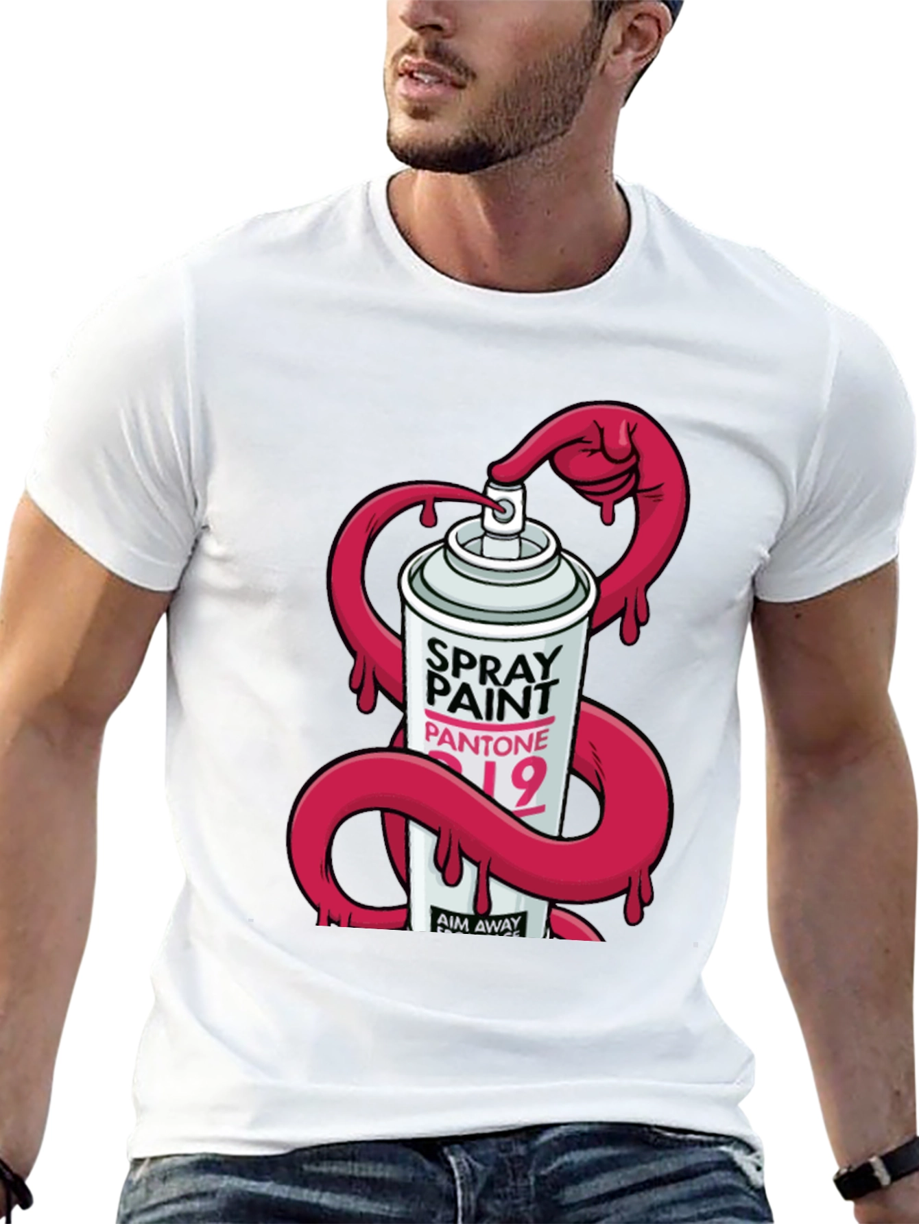Spray Paint Graphic T-Shirt - Modern Design