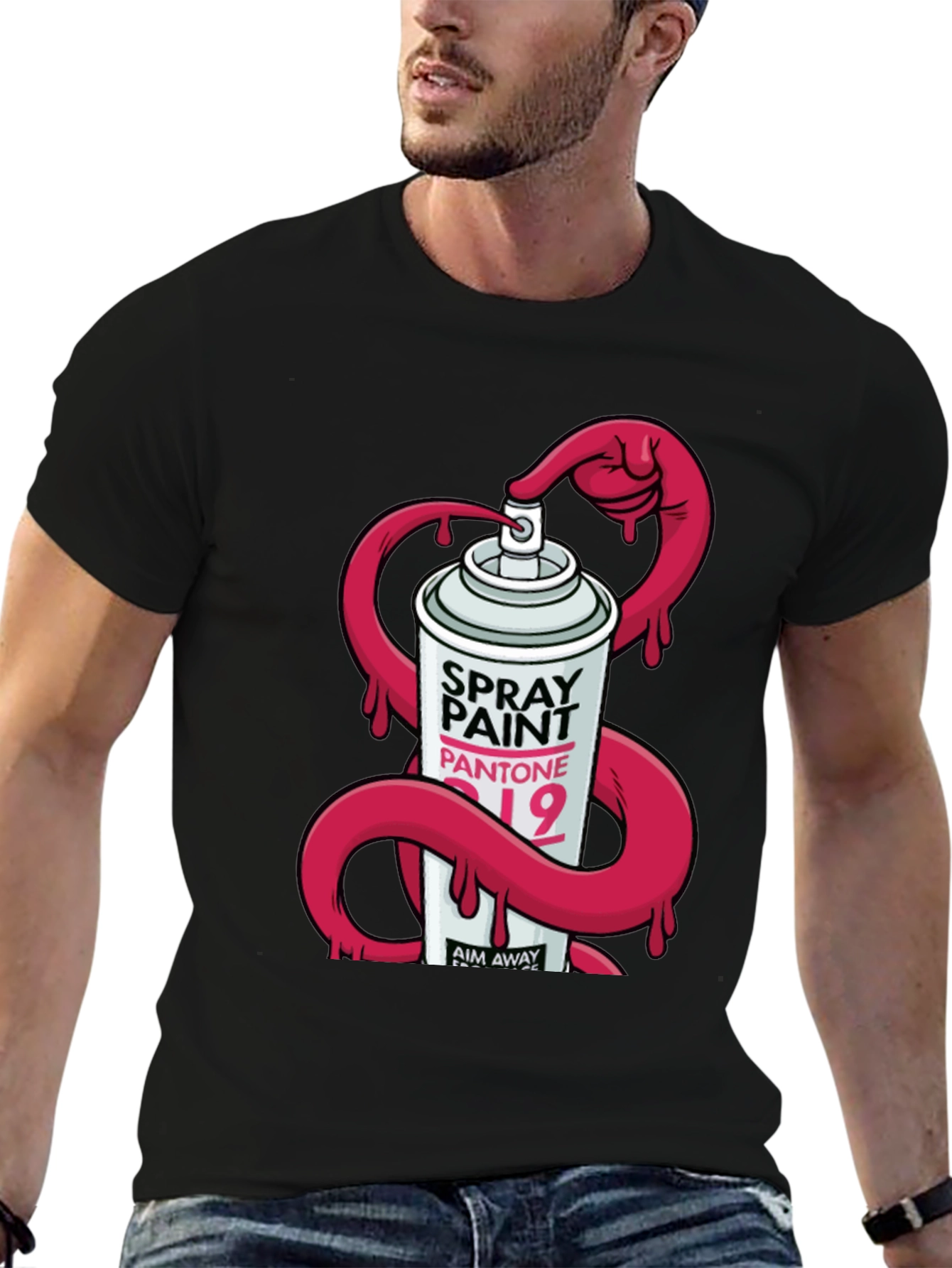 Spray Paint Graphic T-Shirt - Modern Design