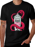 Spray Paint Graphic T-Shirt - Modern Design