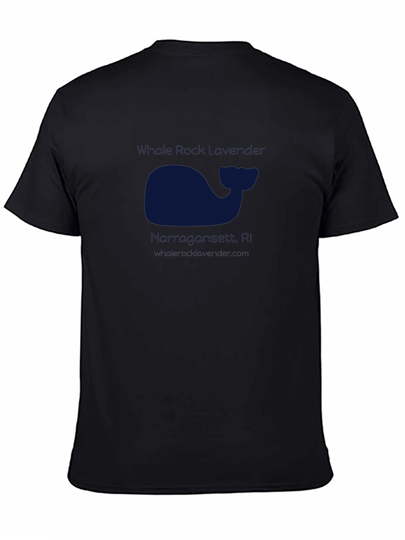 Mens Black T-Shirt with Whale Graphic Print Casual Tee