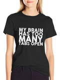 Brain Tabs Mens T-Shirt - Funny Saying Graphic Tee