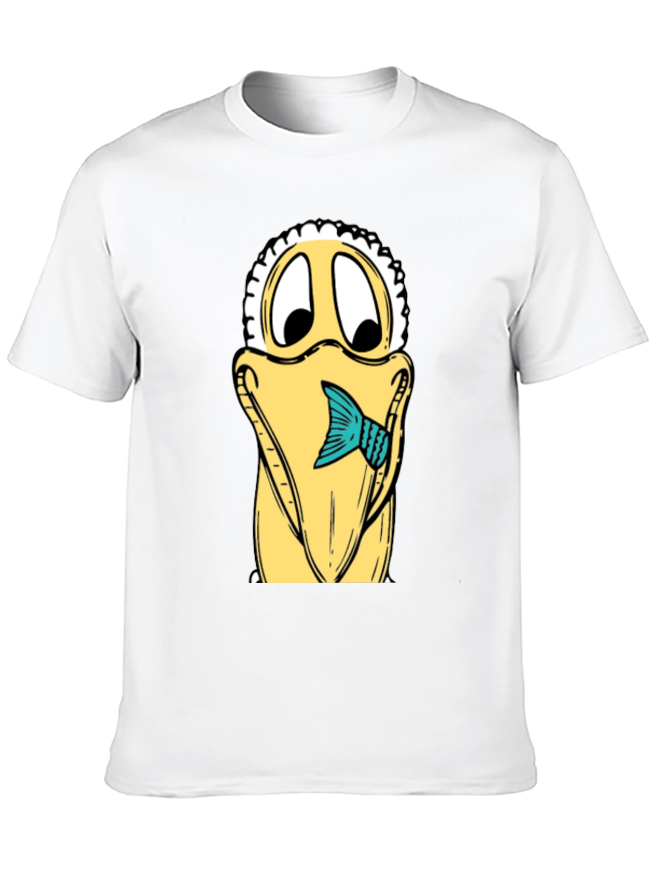 Cartoon Pelican Fish Graphic Tee