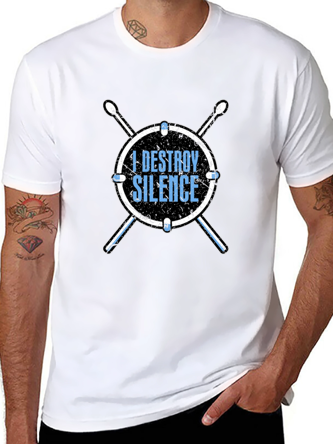 I Destroy Silence Drummer T-Shirt