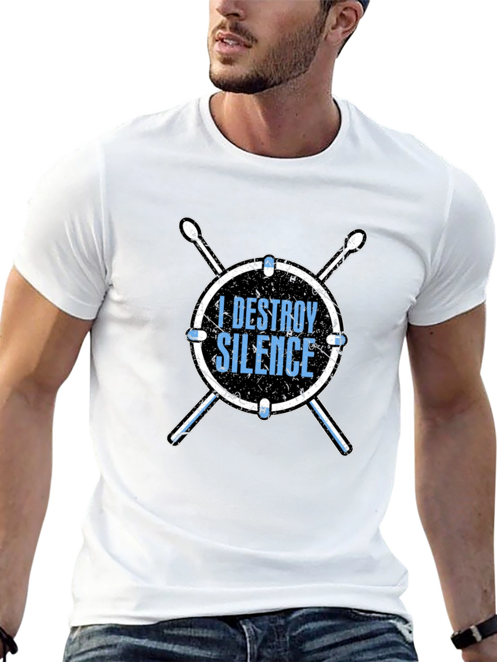 I Destroy Silence Drummer T-Shirt