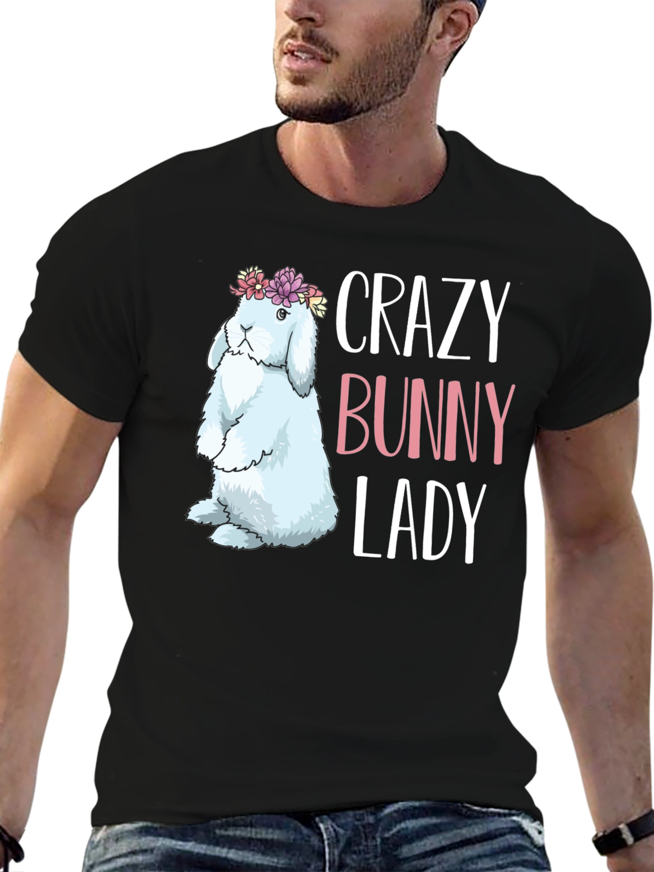 Crazy Bunny Lady T-Shirt - Easter Apparel