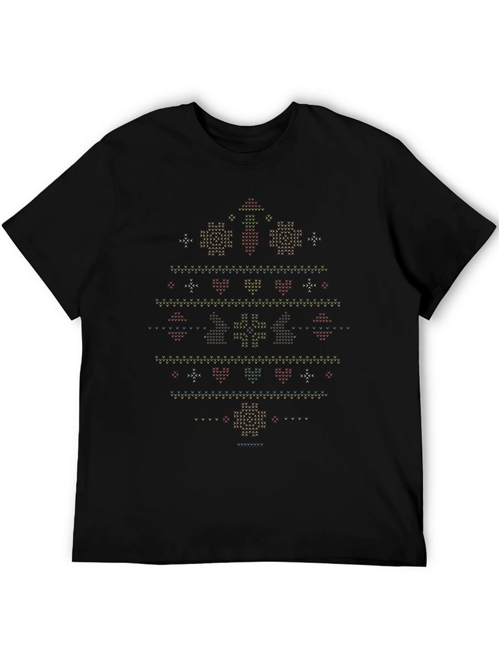 Novelty Christmas Sweater Pattern T-Shirt