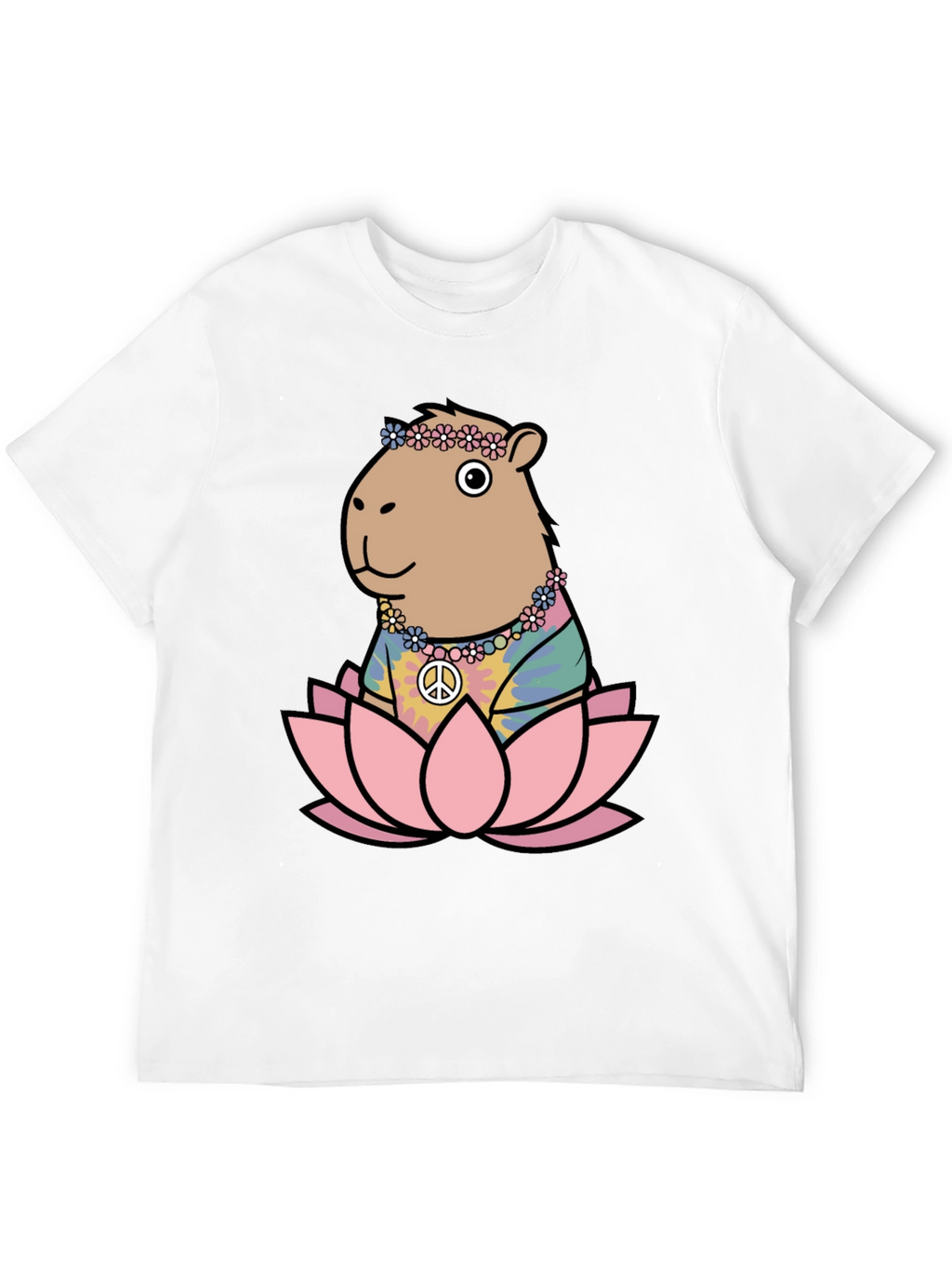 Hippie Capybara Lotus T-Shirt