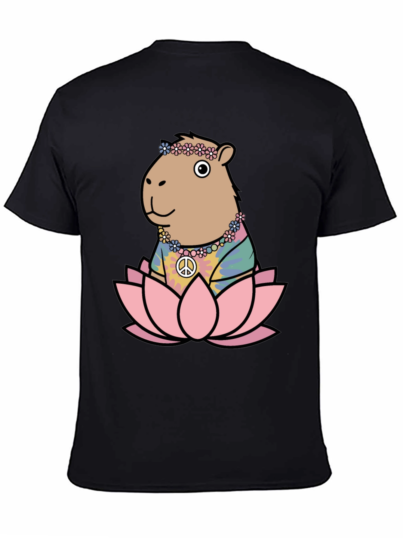 Hippie Capybara Lotus T-Shirt
