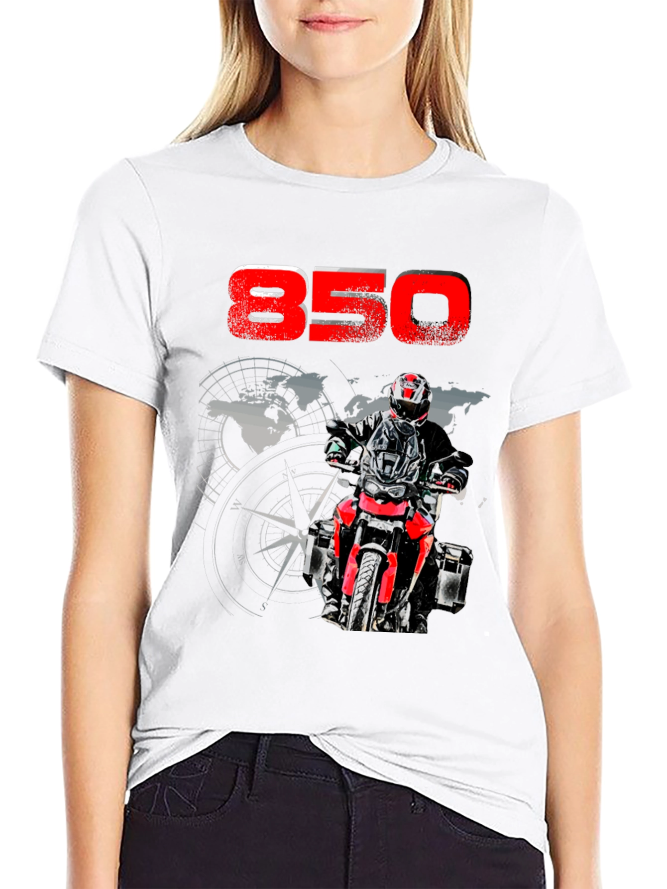 850 Motorcycle Adventure T-Shirt - Riders Compass