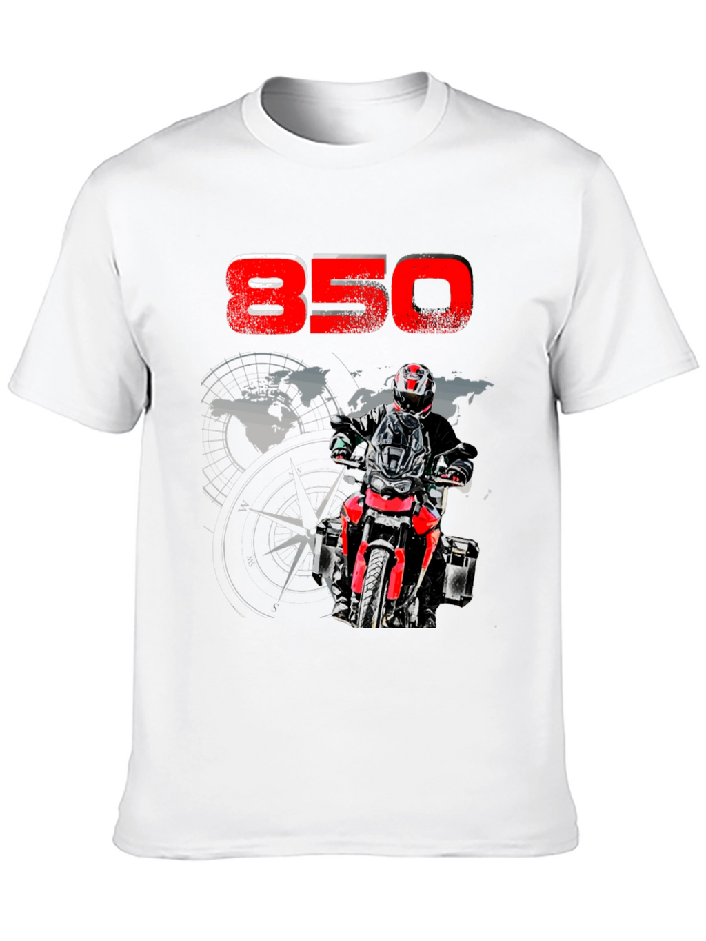850 Motorcycle Adventure T-Shirt - Riders Compass