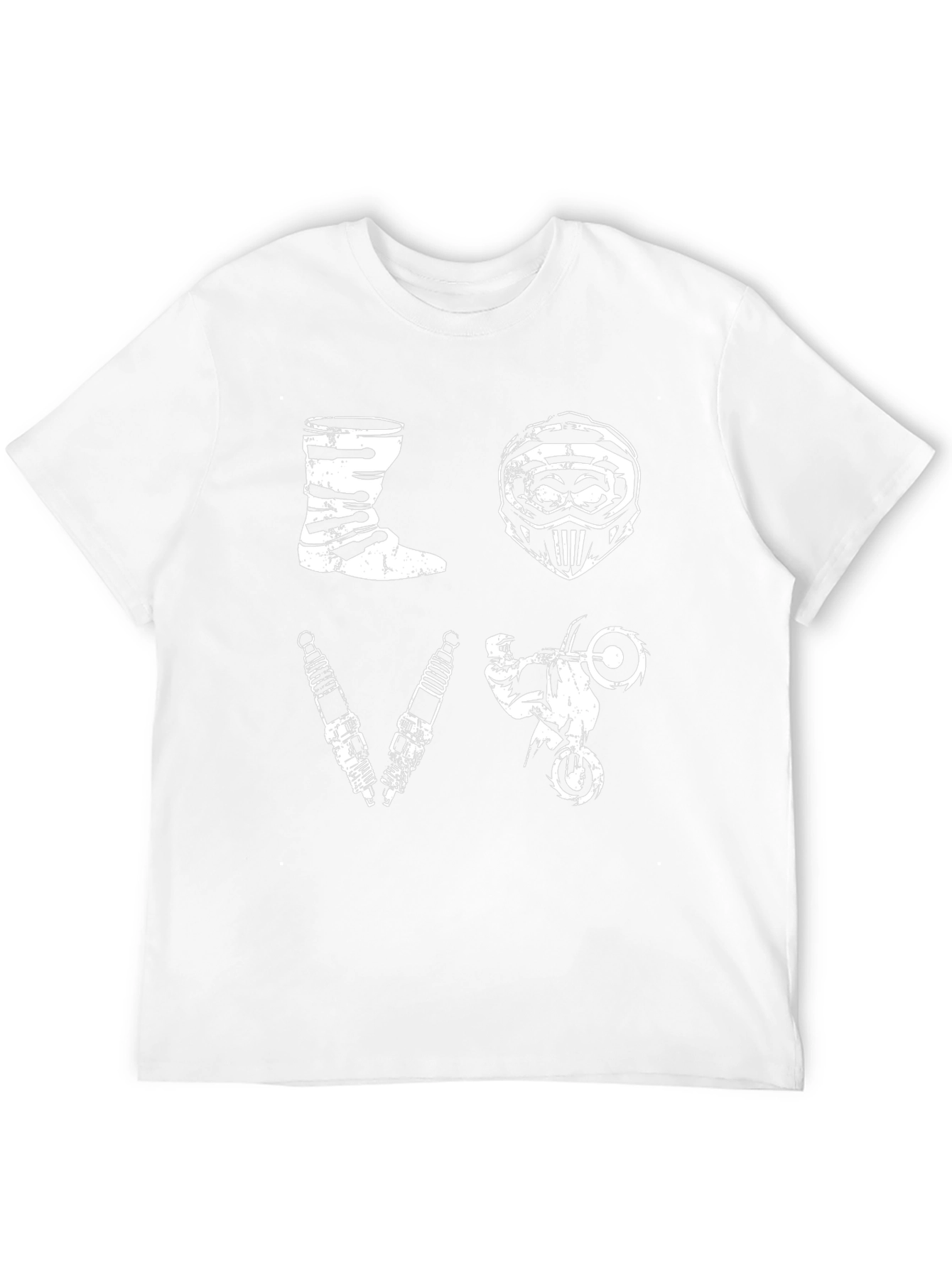 Motocross Love Graphic Black T-Shirt