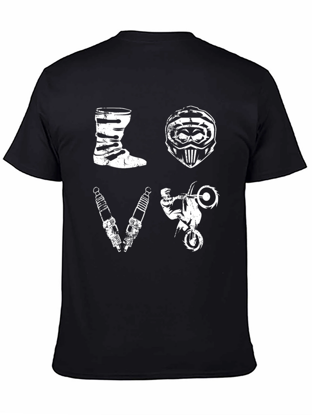 Motocross Love Graphic Black T-Shirt