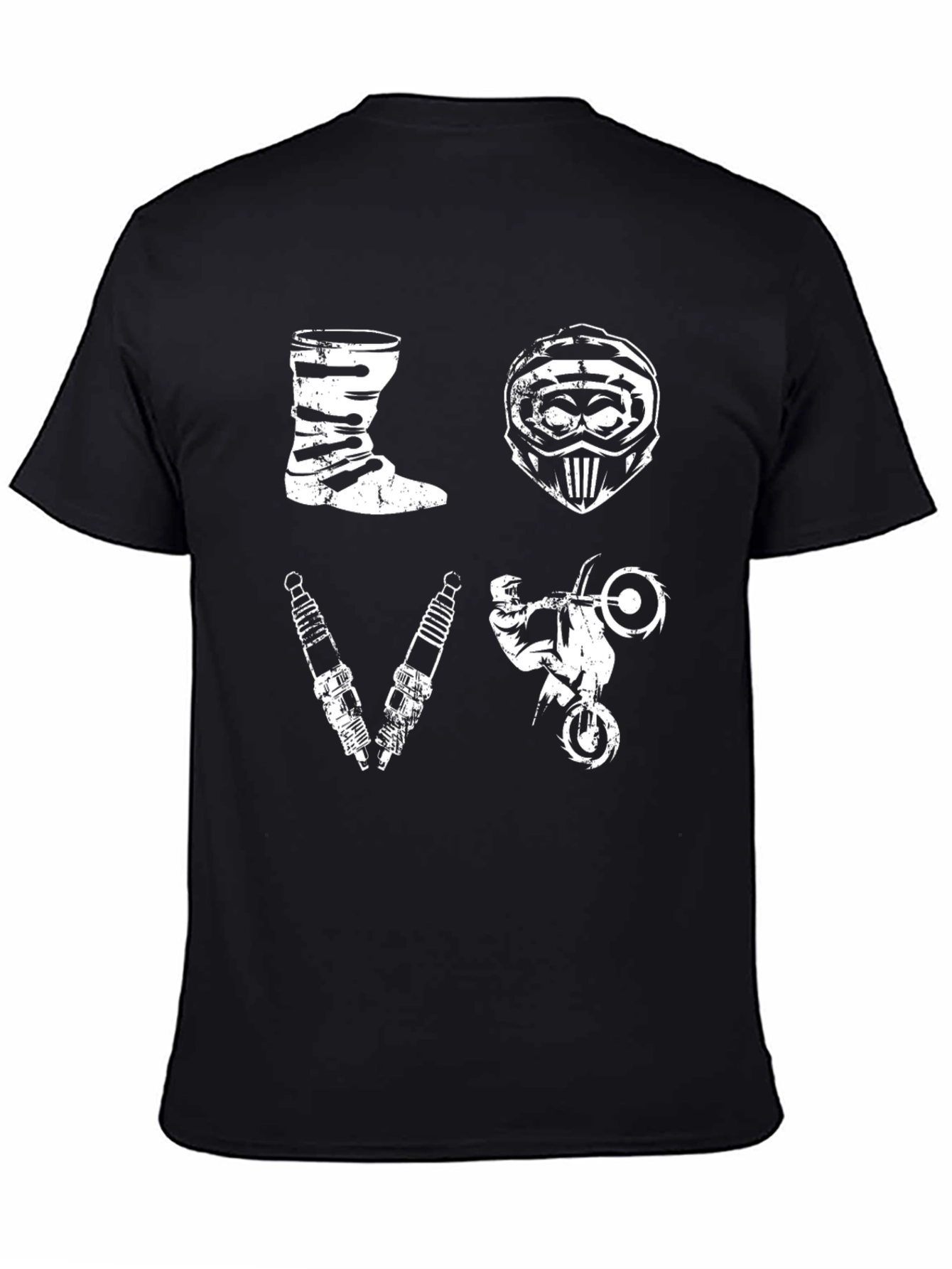 Motocross Love Graphic Black T-Shirt