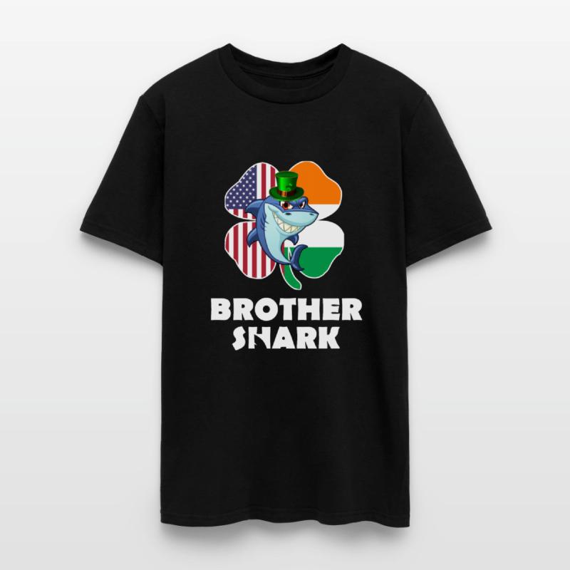 Irish American Flag Ireland Shamrock Brother Shark