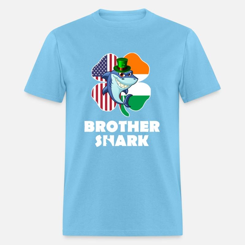 Irish American Flag Ireland Shamrock Brother Shark