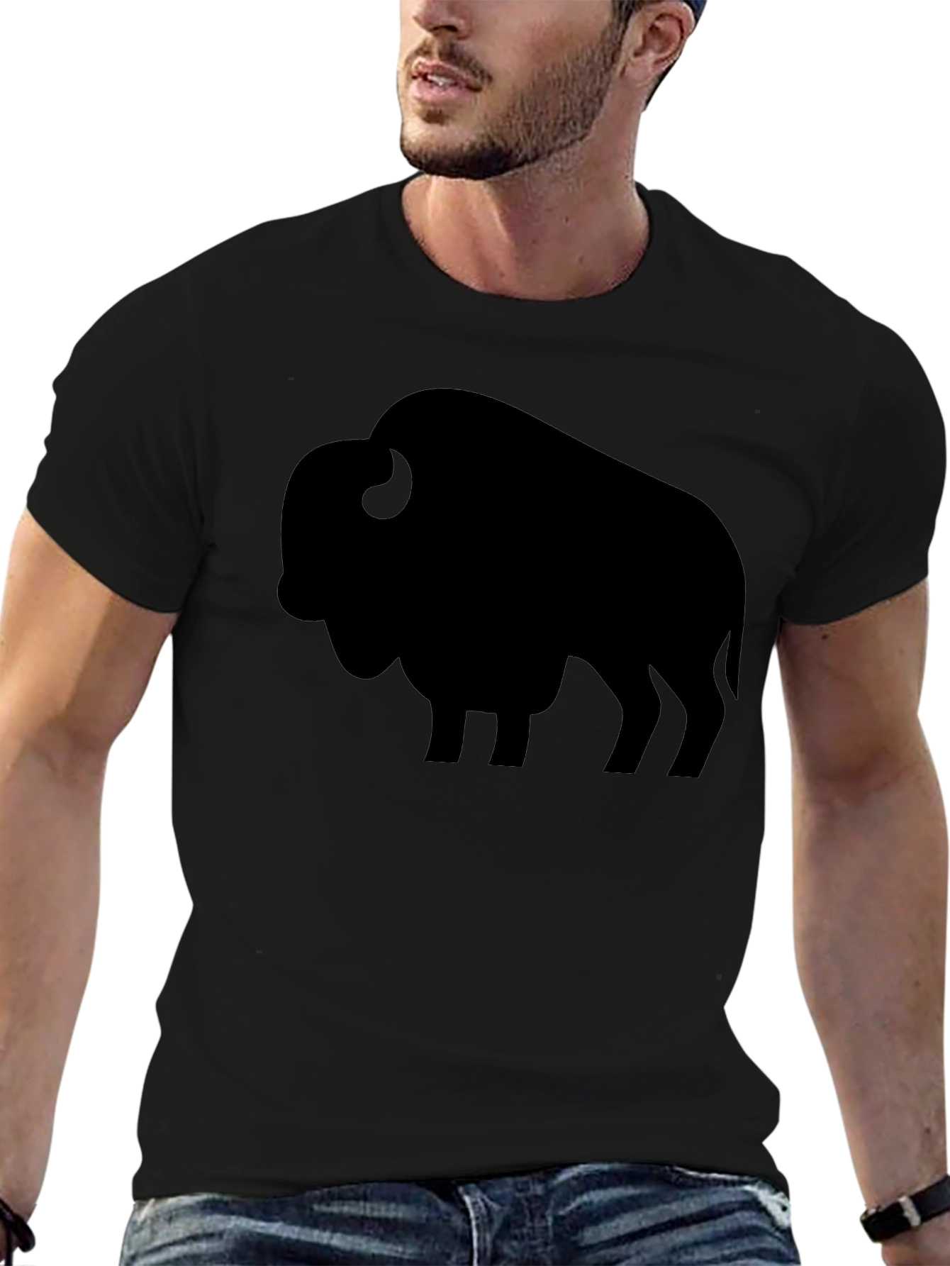 Buffalo Silhouette Tee - Bold Graphic Print Shirt