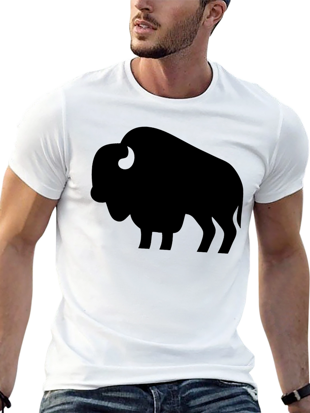 Buffalo Silhouette Tee - Bold Graphic Print Shirt