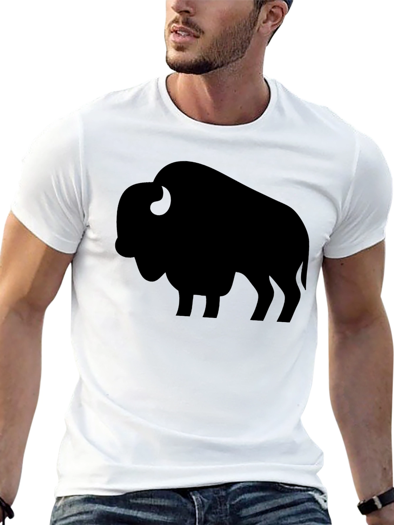 Buffalo Silhouette Tee - Bold Graphic Print Shirt