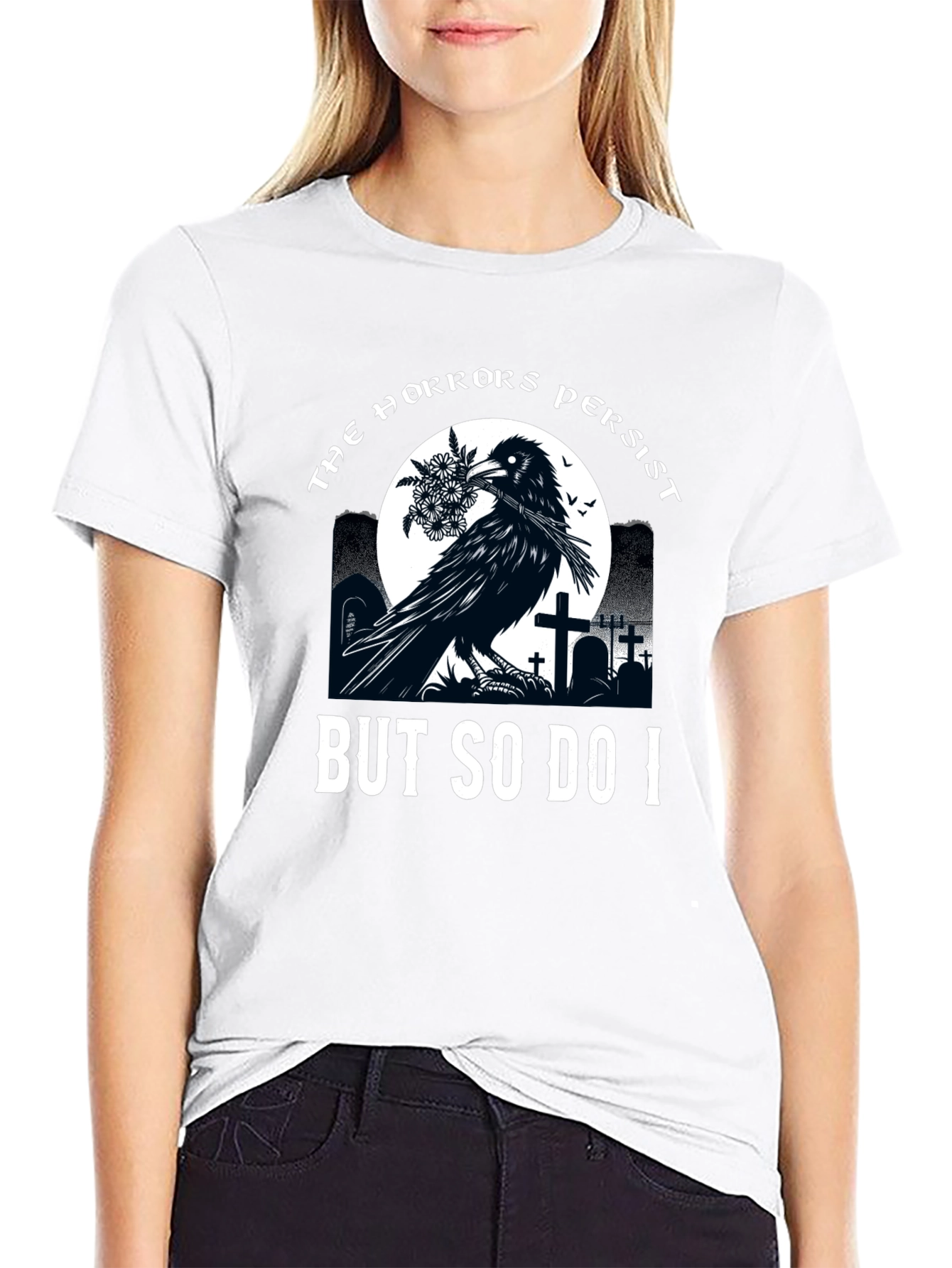 The Horrors Persist Raven T-Shirt