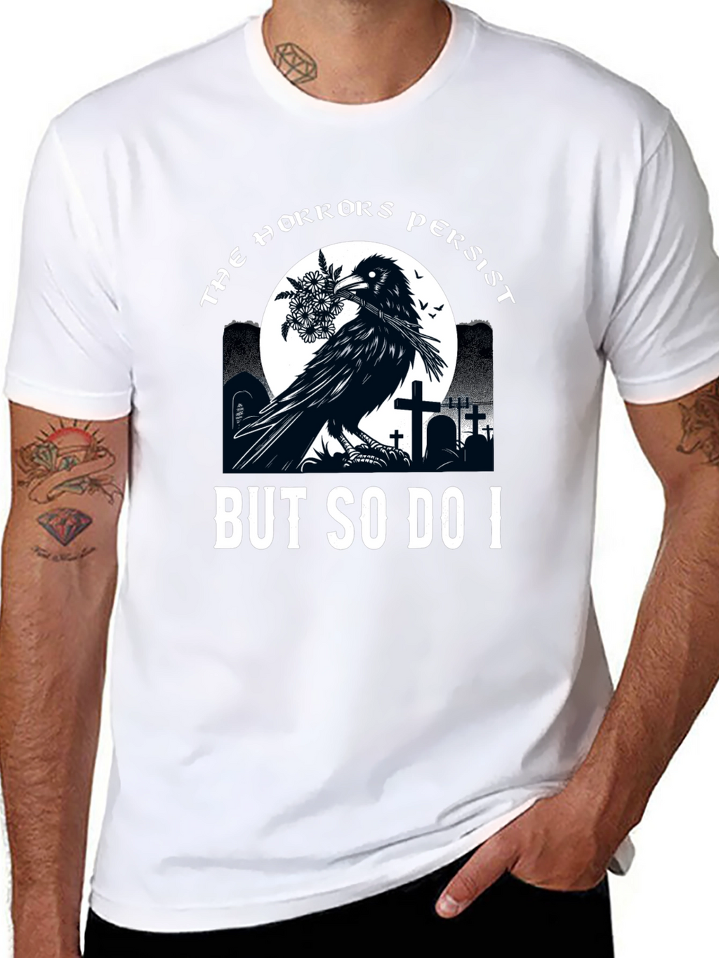 The Horrors Persist Raven T-Shirt