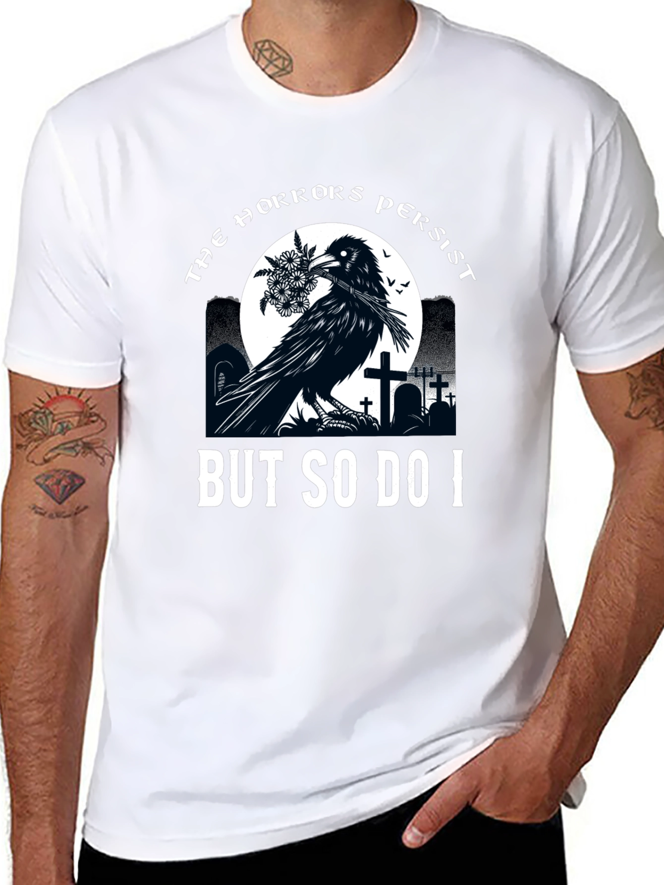 The Horrors Persist Raven T-Shirt
