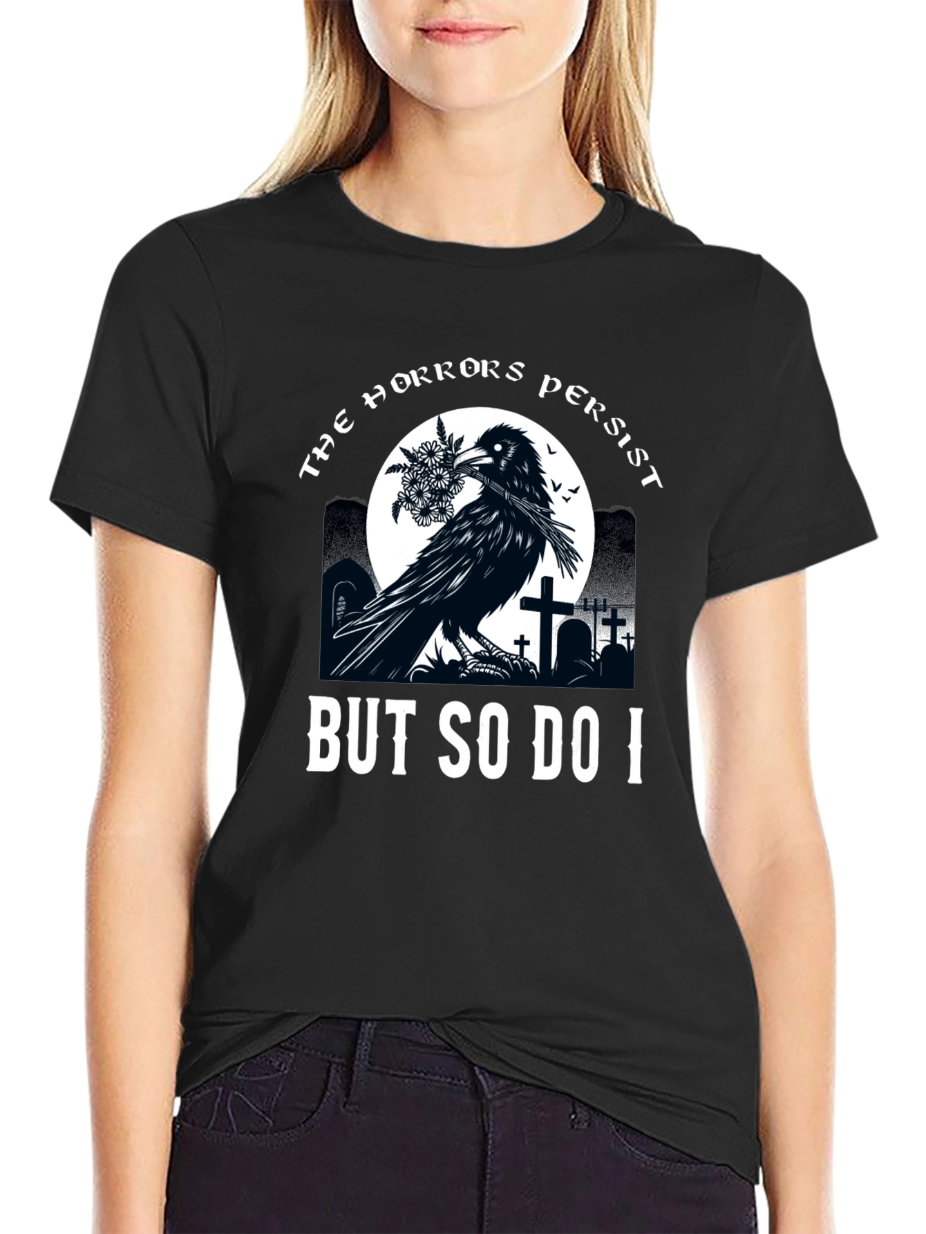 The Horrors Persist Raven T-Shirt