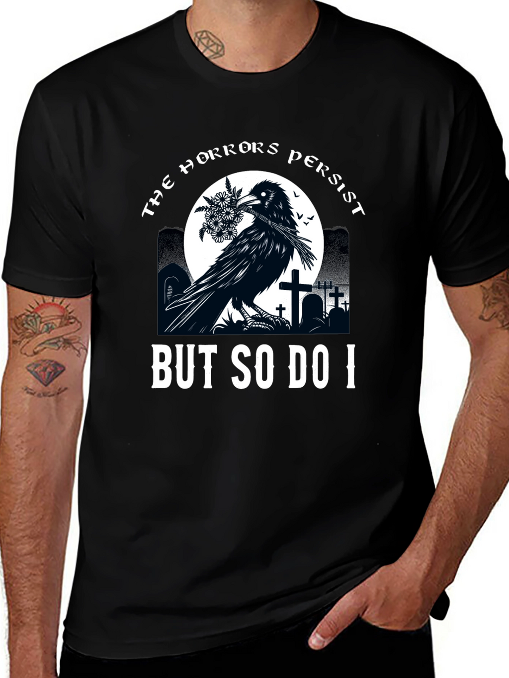 The Horrors Persist Raven T-Shirt