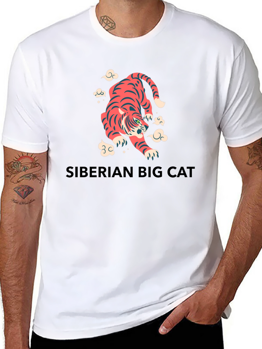 Tiger Graphic Tee - Siberian Big Cat Shirt