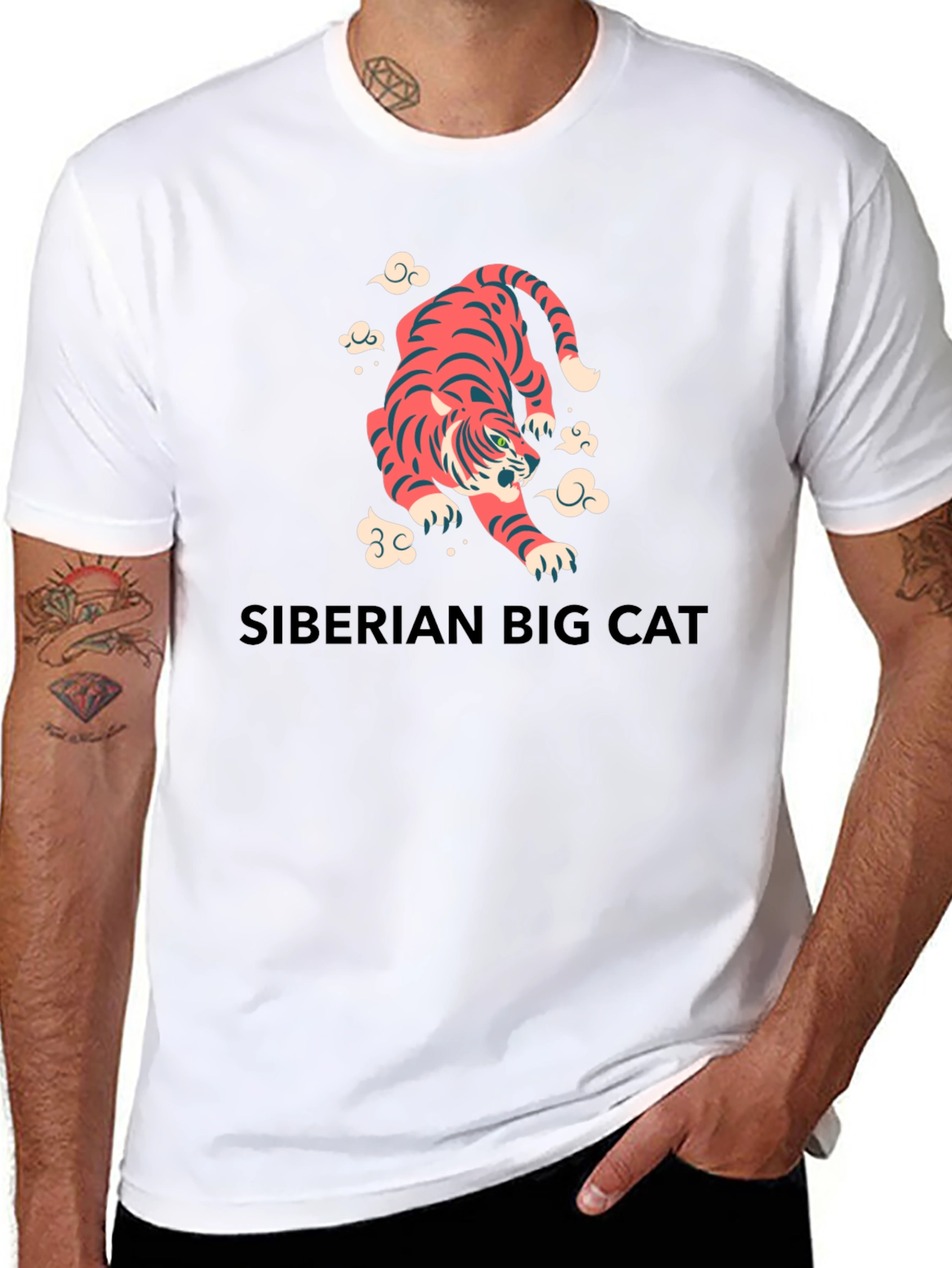 Tiger Graphic Tee - Siberian Big Cat Shirt