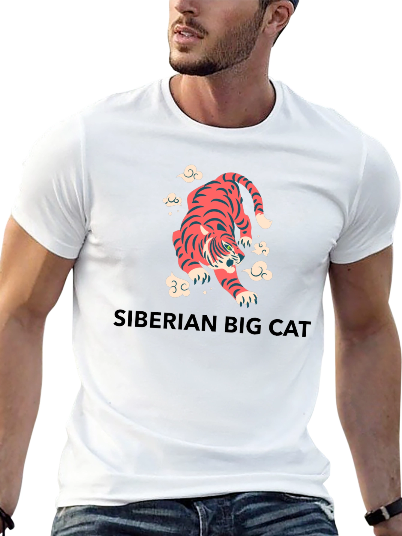 Tiger Graphic Tee - Siberian Big Cat Shirt
